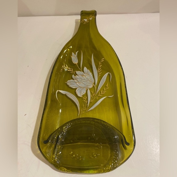 Melted Glass Bottle Spoon Rest (FV) - Picture 1 of 14
